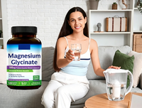 Capsules de citrate de magnésium complexe 500 mg, absorption maximale, supplément de vitamine en glycinate de magnésium pour la relaxation et le calme des nerfs