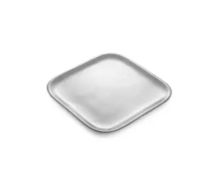 Bandeja DE SERVICIO DE ALUMINIO hecha a mano personalizada, nuevo plato de diseño curvo, niquelado, estilo Art Deco para bandejas decorativas - Product Image 3