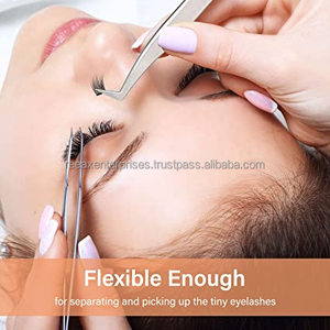 Pinzas para Extensión de Pestañas Reeax Enterprises RE-1008, 100% Calidad, Acero Inoxidable, Punta Redonda, Pestañas 3D Precisas - Product Image 5