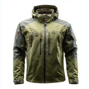 Veste coupe-vent imperméable à séchage rapide pour homme, randonnée en plein air, printemps automne, décontractée, respirante, à capuche, imperméable, logo avant - Product Image 5