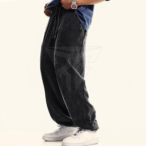 2025 nouveauté à la mode décontracté hommes lavage à l'acide pantalon 100% coton respirant écologique polaire confortable meilleure vente - Product Image 4