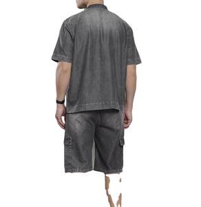 Conjunto de Jeans de Verano para Hombre de Dos Piezas, Diseño Personalizado, Transpirable, de Secado Rápido, Camisas de Manga Corta de Alta Calidad, Estilo Urbano - Product Image 4