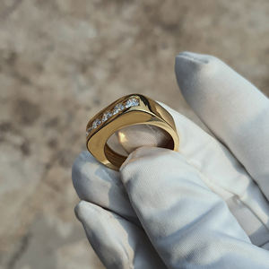 Anillo de Compromiso Unisex de Alta Calidad con Diamante Cultivado en Laboratorio, Corte VVS2, Color E, Plata de Ley 925, Ético y Sostenible - Product Image 3