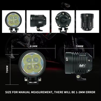 Feux antibrouillard LED pour moto LIU HJG avec DRL ambre, phare universel pour camion, lampe LED pour véhicule