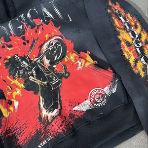 Fabricantes de ropa Diseñador personalizado Mans Sudadera Peso pesado Algodón Gráfico DTG Bordado Impreso Hombres sudaderas con capucha - Product Image 2