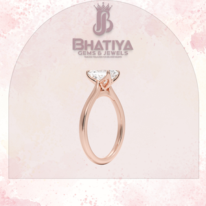 Anillo Solitario con Diamante de Laboratorio Corte Esmeralda, Chapado en Oro de 18k, Anillo de Compromiso con Moissanita, Anillo de Bodas Simple, Joyería Personalizada al por Mayor - Product Image 4