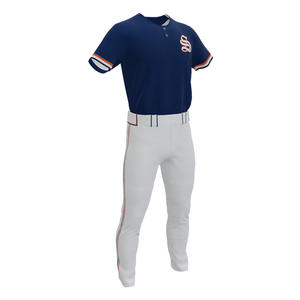 Wholesale 100% Polyester Custom Baseball Jerseys Breathable Men <b>Embroidery</b> Baseball Wear Sublimation Embroidered Logo Uniforms - Product Image 5