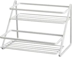 Two Tier Customized Metal Rack Mart Snacks Stand Floor Display Rack Manufacture Supplier by India