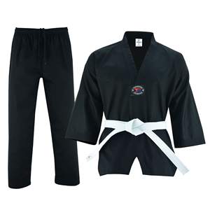 Kimono de karaté léger, uniforme en coton et polyester, tenue d'entraînement, logo brodé personnalisé, tenue d'arts martiaux pour adultes et enfants - Product Image 4