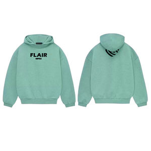 Pull à capuche surdimensionné en coton mélangé pour hommes French Terry avec épaule tombante-Style d'hiver imprimé numérique - Product Image 4