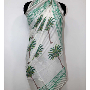 Nouvelle Arrivée Robe de Bain Femme Sarong Paréo Vente en Gros Fabricant Indien Personnalisé Respirant Motif Floral Imprimé en Polycoton - Product Image 1