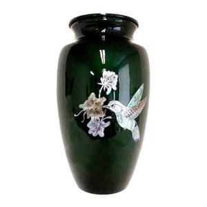 Urna Funeraria Blanca con Forma de Colibrí, Urnas Grandes de Color Verde para Adultos y Mascotas, Artículos Funerarios, Recuerdo de Cenizas, Urna de Metal para Cenizas, Artesanía - Product Image 1