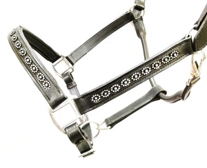 Accessoire en cuir intelligent de style anglais de qualité supérieure avec casque anatomique et chaîne en cristal - Product Image 2