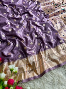 Magnifique aspect brillant Satin Paithani soie Saree femme mode en gros fabricant d'usine au prix de gros - Product Image 4