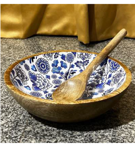 Artisan-Made <b>Mango</b> <b>Wood</b> Serving <b>Bowl</b> 7x3 Inch Polished for Salad Snacks or Spoons Exported From India - Product Image 4