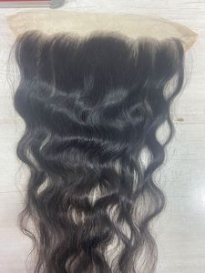 ผมต่อจากผมมนุษย์แบบเป็นลอนขนาด28นิ้ววิกผมสั้นแบบมีลูกไม้ความละเอียดสูง13/6อินเดียใต้วิกผมมัดคู่สีดำ - Product Image 4