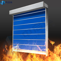 Puerta Enrollable Resistente al Fuego para Múltiples Escenarios, Tela de Fibra Inorgánica con Clasificación de Resistencia al Fuego de 4 Horas, Motores Dedicados para Uso Interior y Exterior