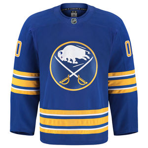 Camiseta de hockey personalizada azul y dorada para hombre, ropa deportiva de retazos de manga larga, ropa informal ligera, Top - Product Image 2