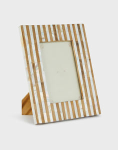 Cadre photo rectangulaire en bois avec incrustation d'os naturel en MDF avec incrustation d'os personnalisé en aluminium Cadre photo en bois avec incrustation d'os personnalisable - Product Image 5