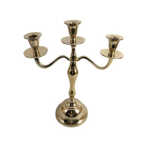 Vintage Hot Selling Metal Aluminum 3 Arm Candle Holder Customized Size <b>Candelabra</b> for Wedding Tabletop Decoration Export Quality - Product Image 6