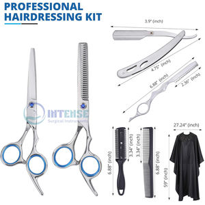 Kit de ciseaux de cheveux professionnels ensemble de coupe de cheveux pour hommes et femmes outils de barbier de salon en acier inoxydable pour un usage personnel et domestique - Product Image 4