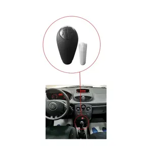 Renault Megane 2 Clio 3 for Dacia Sandero Logan Car Gear <b>Knob</b> in <b>Black</b> 8200079112 - Product Image 1