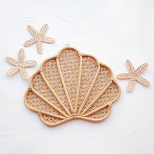 Adorno hecho a mano encantador regalo de decoración para habitación de bebé guardería tapices de ratán tejido decoración del hogar - Product Image 5