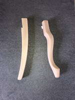 Pieds de remplacement en bois massif courbés pour ensemble coiffeuse, chaise, table – Idéal chambre, extérieur, salon, atelier – Meubles robustes et modernes