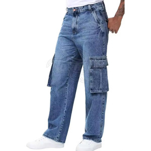 Jeans en denim à jambes larges pour homme, style unique, sur mesure, respirant, lavé, personnalisé, votre propre design, léger, printemps, été, automne - Product Image 2