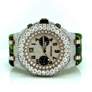 Nouvelle montre de haute qualité avec mouvement Miyota, en acier inoxydable, avec diamants de laboratoire, pour un usage quotidien, à bas prix, en provenance d'Inde - Product Image 1