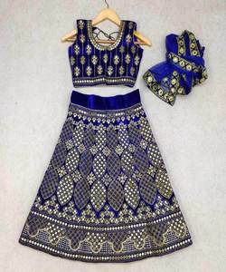 Nuevos y atractivos niños Lehenga Choli Heavy bordado trabajo último diseñador con Dupatta listo para ropa de niños indios Shalwar Kameez - Product Image 2