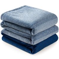 Cosy toutes saisons Super doux 100% Polyester gaufré texturé microfibre Jacquard flanelle polaire couverture caractère solide rayé