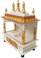 Mandir Pooja pliable en bois massif indien, de haute qualité, écologique, durable, moderne, luxueux et vintage, pour salon