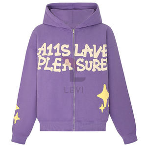 Elegante Basicscotton Blended Puff Impresión Transpirable Hombres Sudadera con capucha Invierno Cálido Manga larga Suave Logotipo personalizado Ropa informal - Product Image 5