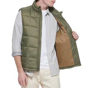 Chaleco impermeable de invierno de poliéster algodón sin mangas con cremallera acolchada ropa de hombre estilo de calle alta en precio al por mayor - Product Image 6