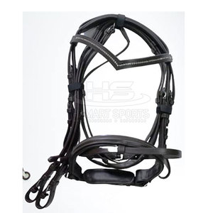 HAMART SPORTS Bridon équestre en cuir fait main de la plus haute qualité avec couleurs personnalisées, logo, design, emballage et service OEM - Product Image 5