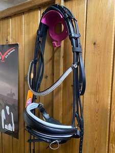 Brida de Doma de Caballo-Negro Completo Con Riendas de Goma Habana O Negro Brida de Cuero de Filete de Caballo de Alta Calidad - Product Image 3