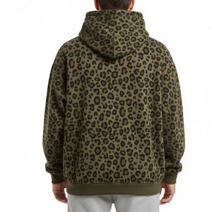 Sweat à capuche surdimensionné pour homme, imprimé léopard, tendance streetwear, produit tendance, sweat à capuche surdimensionné pour l'extérieur - Product Image 2