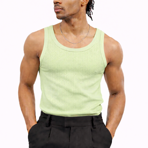 Camiseta sin Mangas para Hombre |   Camiseta Holgada de Algodón de Punto Lavado |   Chaleco Deportivo Transpirable para Gimnasio de Verano |   Fabricación Personalizada al por Mayor - Product Image 6