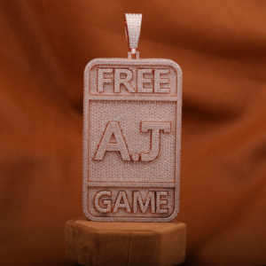 Colgante Personalizado de Plata 925 con Letras Brillantes, Colgante de Hip Hop para Hombres, Hecho a Mano, Diamante de Moissanita, Colgante Cubano - Product Image 1