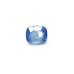Saphir bleu naturel non chauffé de 9,66 carats, taille coussin, pierre précieuse brute radiante, matériau opaque de type aigue-marine et opale - Product Image 1