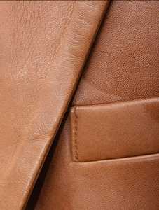 OEM mejor decente de cuero elegante chaqueta de los hombres Real genuino comprar Casual Formal vestido Blazer abrigo de negocios Slim Fit chaquetas de cuero - Product Image 3