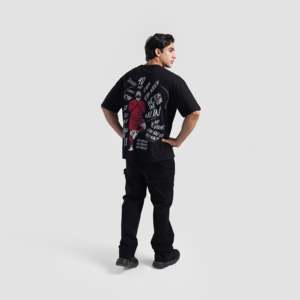 Camiseta M Salah en Negro - Elegante Corte Recortado, 100% Algodón, Tejido Jersey Transpirable con Estampado, Ligera - Product Image 6