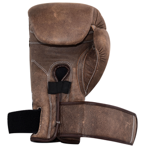 Guantes de boxeo de cuero genuino con accesorios de soporte de muñeca de gancho y bucle Firme y seguro para entrenamiento al aire libre - Product Image 3