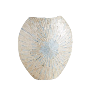 Venta al por mayor de lujo moderno jarrón de mesa de nácar hecho a mano para artículos de decoración del hogar la mejor opción para sala de estar de Vietnam - Product Image 1