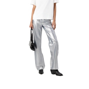 Pantalon métallisé brillant pour femme, pantalon de sport ample pour la vie quotidienne, la danse moderne, le yoga, la gymnastique, la performance, les tenues de club, les soirées, la rue - Product Image 1