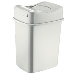 32L Compact Plastic Swing Lid Dust <b>Bin</b> Home Use Gray White Small <b>Waste</b> <b>Bin</b> for Kitchen <b>Bathroom</b> for <b>Waste</b> Management - Product Image 5