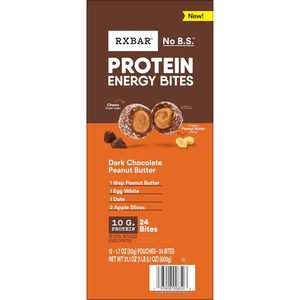 RXBAR Bocaditos de Proteína Energéticos, Bolas de Proteína Sin Gluten, Sabor Chocolate Negro y Mantequilla de Maní, Caja de 21.1 oz (24 Bocaditos) - Product Image 4