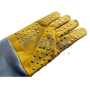 ADAN INSTRUMENTOS Guantes de cuero de manga larga personalizados para instrumentos veterinarios Protección contra mordeduras y patas para el manejo de animales - Product Image 4