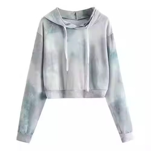 2025 nuevo logotipo personalizado de los hombres de invierno liso teñido cordón recortado Sudadera con capucha - Product Image 4